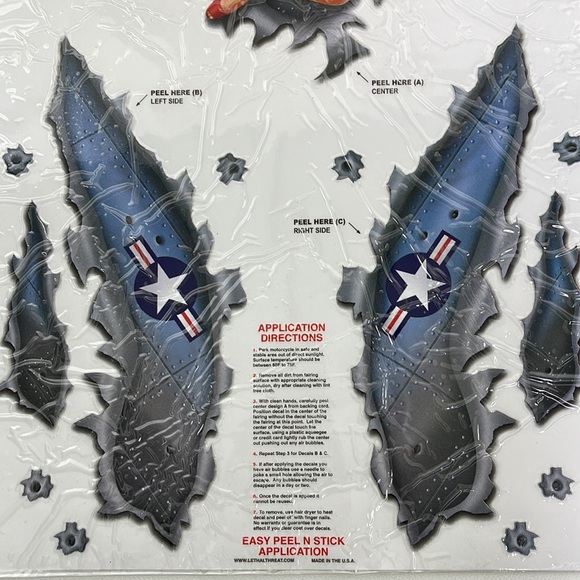 Front Motorcycle Fairing Kit Bomber Girl Fairing Kit Decal Large Decal Kit NWT - Picture 3 of 4